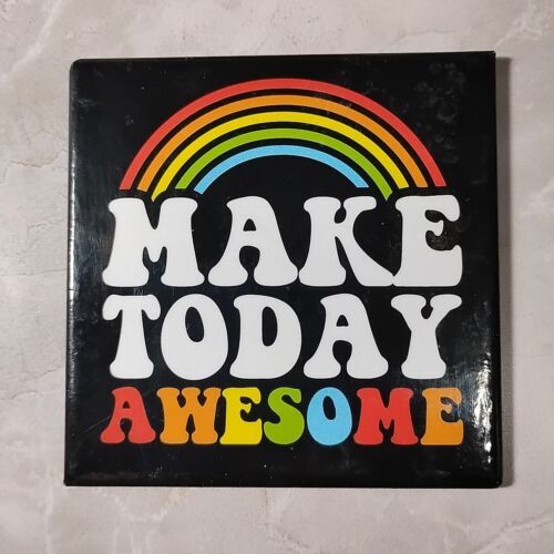 Make Today Awesome Rainbow Colorful Inspirational Refrigerator Fridge Ma... - $9.95