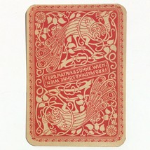 Ace single Antique Playing Card Ferd. Piatnik & Sohne Wien Austrian Union Bridge - $14.89