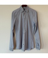 Gucci Men’s Dress Shirt Blue/Red/White Check Pattern Slim Size 15 (US) 3... - $3,769.03 MXN