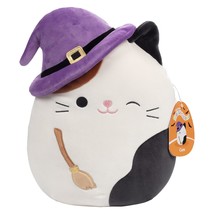 Squishmallows 10&quot; Cam The Cat with Witch Hat - Officially Licensed Kellytoy Plus - £37.16 GBP