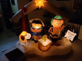 Gemmy 6&#39; Wide Peanuts Nativity Scene Xmas Christmas Play Inflatable (Repair)* - £65.87 GBP