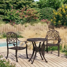  Bistro Set Bronze Cast aluminum Medium Durable Bistro Set - €453,76 EUR