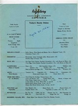 The Refectory Niagara Falls Commission Cafeteria Menu Ontario Canada 1953 - £12.43 GBP
