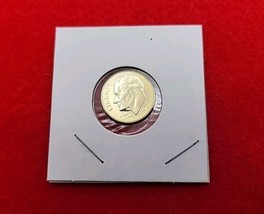 Brilliant Gold Tone 2015 President Roosevelt 10 Cent Dime  Mint Condition - £1.57 GBP