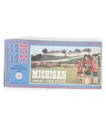 Vintage 1976 1977 Michigan Highway Transportation Map Travel Ephemera Bi... - $13.66 CAD