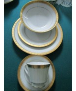 Noritake Legacy Dinner Settings Plates Tray Bowl Gravy Boat Gold Rim Pick1 - $54.16 CAD+