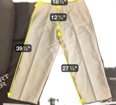 IZOD Men&#39;s Pants Casual Khaki Size 36x30 Relaxed Fit Linen Cotton - $11.88