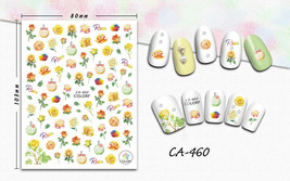 Nail art 3D stickers decal pink yellow roses perfume bottle Rose CA460 - £2.54 GBP