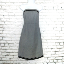Teeze Me USA Dress Juniors&#39; Medium Black White Plaid Lace Strapless Pencil - £15.75 GBP