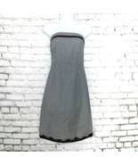 Teeze Me USA Dress Juniors&#39; Medium Black White Plaid Lace Strapless Pencil - £15.70 GBP