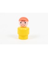 VINTAGE FISHER PRICE LITTLE PEOPLE BOY RED BASEBALL CAP FRECKLES YELLOW ... - $135.56 MXN