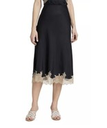 Rag &amp; Bone Silk Skirt With Lace Hem  Black Beautiful! - £66.68 GBP