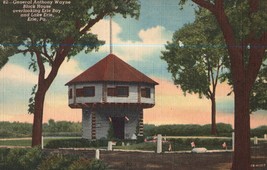 Vintage Linen Postcard Unposted General Mad Anthony Wayne Blockhouse Erie, Pa. - £6.32 GBP