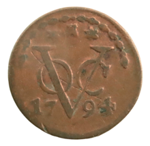 VF Antique 1794 NY Penny VOC Zeeland Dutch East India Co Colonial Cent O... - $1,295.19 MXN