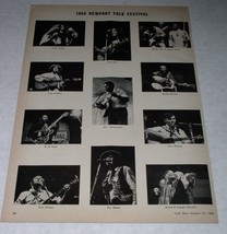 Newport Folk Festival 1968 Cash Box Magazine Photo Vintage 1968 Johnny T... - $19.99