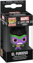 Marvel - Lucha Libre Luchadores HULK Bobble-Head POP! Pocket Keychain - $9.85