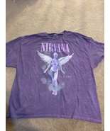 Nirvana In Utero Mineral Wash Purple Grunge Band Kirk Cobain T-Shirt Size 3XL - $19.53