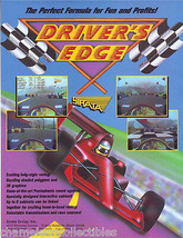 Drivers Edge Arcade Flyer Original UNUSED Video Game Retro Art Strata 19... - $13.78