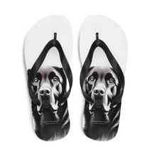 Autumn LeAnn Designs® | Adult Flip Flops Shoes, Labrador Retriever, White - £19.64 GBP