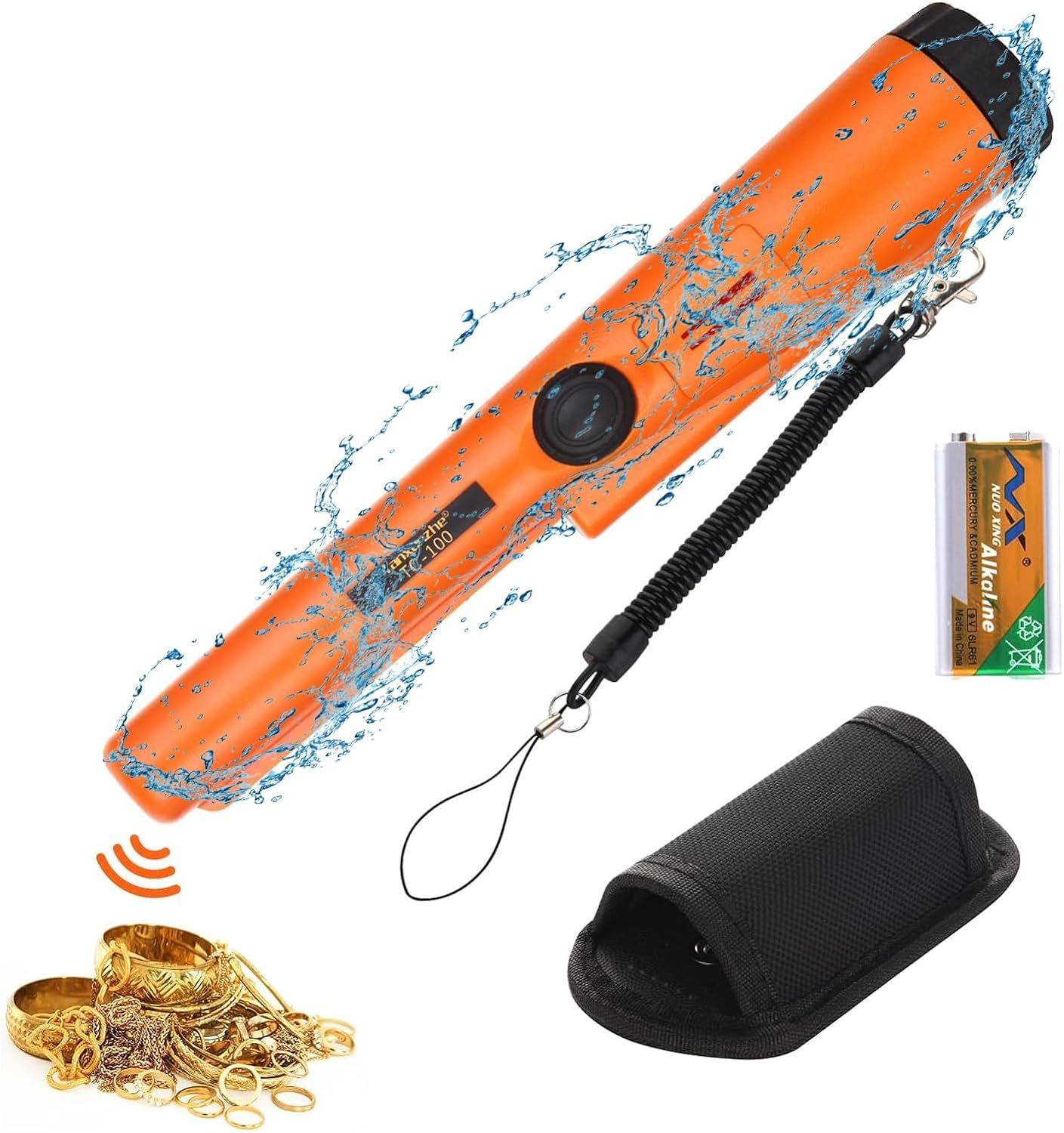Metal Detector Pinpointer,Fully Submersible Waterproof Ip68 Handheld Pin... - $37.99