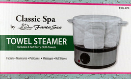 Classic Spa Towel Steamer with 6 Soft Terry Towels by Fanta Sea - $118.79