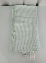 Aden + Anais Baby Blanket Cotton Muslin Swaddle White Mint Aqua Green Stripes - £31.84 GBP