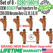 8Pcs OEM New Bosch Best Upgrade Fuel Injectors For 2006 Mercedes CLS500 5.0L V8 - £369.42 GBP