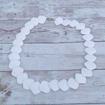 Vintage Necklace Retro White Statement Necklace Statement Piece - $22.99