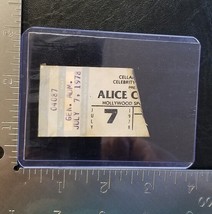 ALICE COOPER - VINTAGE JULY 07, 1978 HOLLYWOOD, FLORIDA CONCERT TICKET STUB - €17,11 EUR
