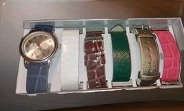 Ladies Chronograph  Fashion Style Wrist Watch Boxed Set (6)Interchangeab... - $235.42 MXN