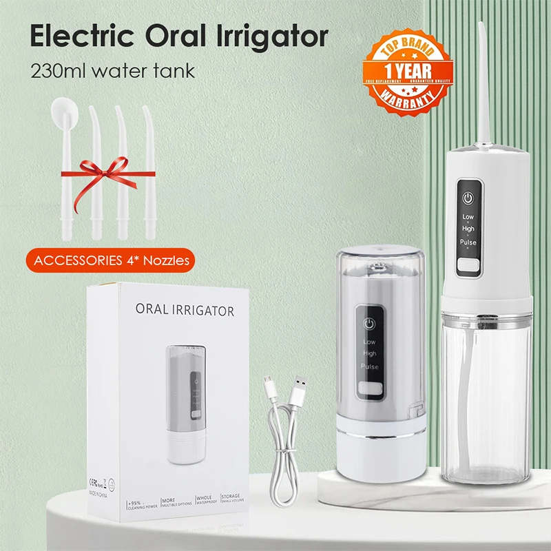Electric Oral Irrigator Dental Floss Tooth Cleaner Portable Water Pick W... - $12.54+