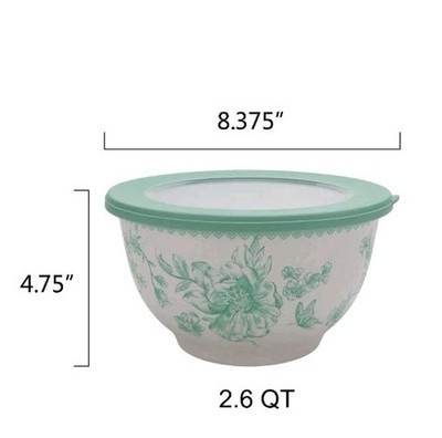 Pioneer Woman ~ Twelve (12) Piece Nesting Bowl Set ~ Melamine ~ AGATHA GREEN Item image 5