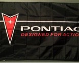 Pontiac Flag Black 3X5 Ft Polyester Banner USA - £12.50 GBP