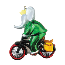BABAR The Elephant - Riding Around Town Babar GLASS Ornament by Kat &amp; Annie - $29.65