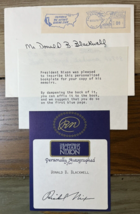 1972 Richard Nixon Signed Bookplate For The President&#39;s Memoirs w Envelope New - £159.86 GBP