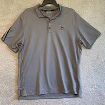 Adidas Climacool Polo Short Sleeve Shirt Mens Large Gray Stretch HORNET ... - $14.85