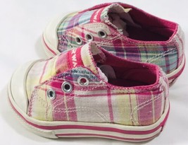 Airwalk Infant Girls Canvas Plaid Shoes Size 3w - $9.00