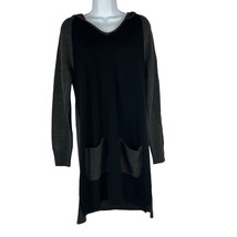 Style &amp; Co Women&#39;s Black/Gray Hooded Oversized Sweatshirt Size M - £18.19 GBP