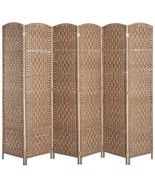 6 ft. Tall Wicker Weave 6 Panel Room Divider Privacy Screen - Natural - $117.76