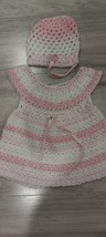 Baby Girl Crochet Dress With Hat - £15.71 GBP