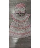 Baby Girl Crochet Dress With Hat - £15.68 GBP