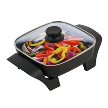 Brentwood SK-46 8-Inch Nonstick Electric Skillet in Black with Lid - $100.99