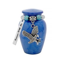 Blue Eagle Clouds Keepsake Urn - Love Charms™ Option - £15.76 GBP