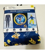 Boys  Medium 8 10 Sonic Warm Underwear/  PJs Long Sleeve Crew &amp; Pant W/ Fly - $16.21