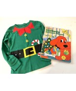 Clifford&#39;s Christmas Presents by Sonali Fry 2002 Flap Book And 5T Elf Top - £11.35 GBP