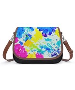 Mondxflaur Colorful Tie Dye Messenger Bag for Women PU Leather Crossbody... - $37.03 CAD