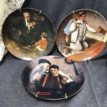 Lot Of 3 Norman Rockwell Plates Knowles 1981 -1984 Limited Edition Numbered - $16.73