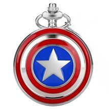 Captain America Marvel Super Hero Quartz Pocket Keychain  for Men &amp;Women - $23.76