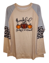 thankful grateful AND blessed Print Long Sleeve T-Shirt - Size: XL - £13.12 GBP