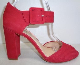 Vince Camuto Size 9.5 M SHELBIN3 Red Leather Heels Sandals New Women&#39;s Shoes - £93.95 GBP